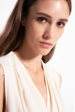 Topwear|PINKO Body Croise En Jacquard Rose Fume Blanc