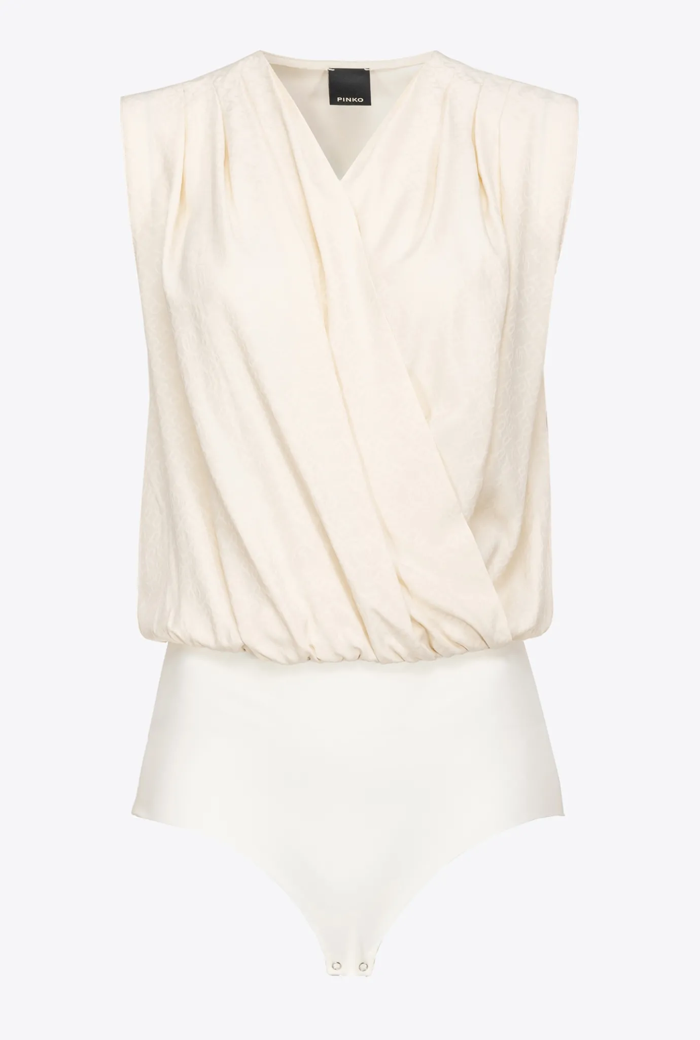 Topwear|PINKO Body Croise En Jacquard Rose Fume Blanc