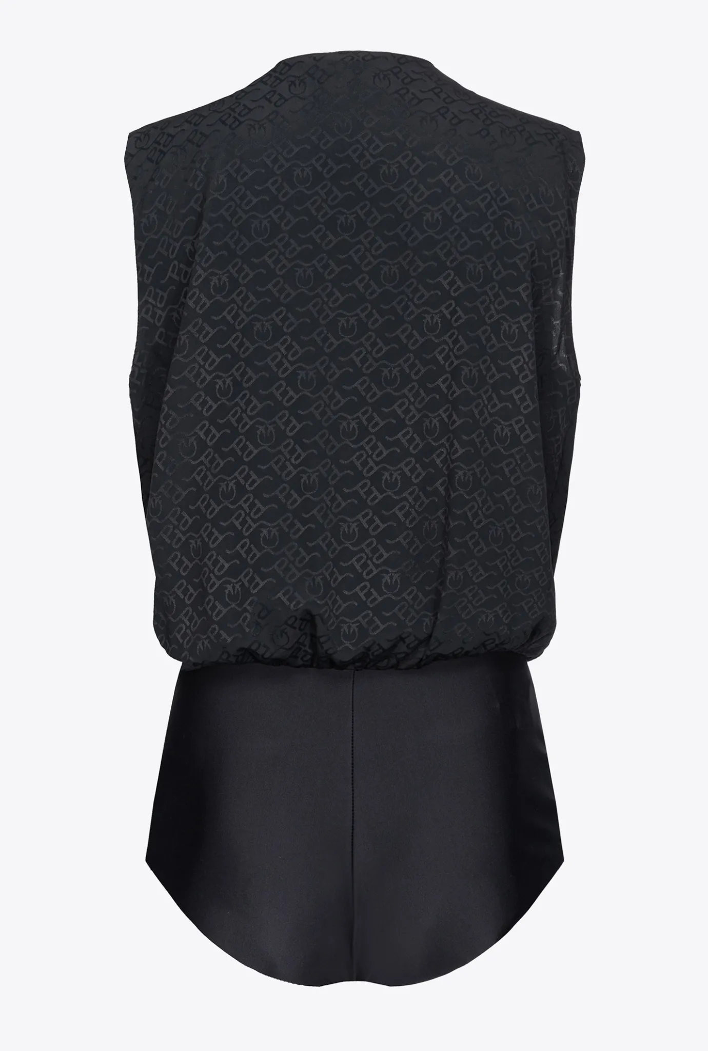 Topwear|PINKO Body Croise En Jacquard Noir Limousine