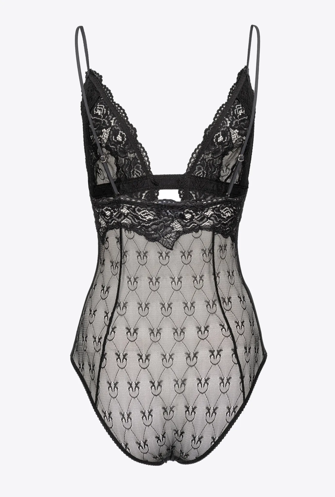 Topwear|PINKO Body Decollete En Dentelle Noir Limousine