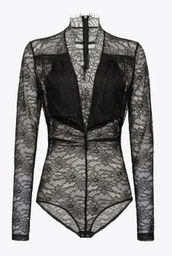 Lingerie|PINKO Body En Dentelle Noir Limousine