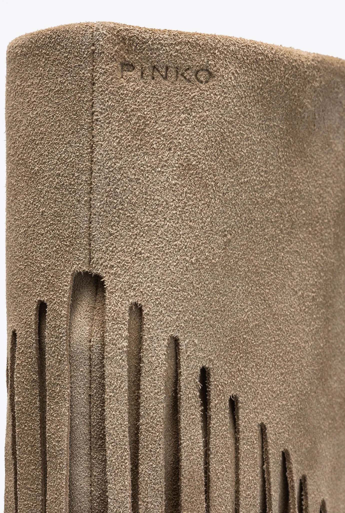 Chaussures|PINKO Bottes En Daim A Franges Beige-Taupe Clair