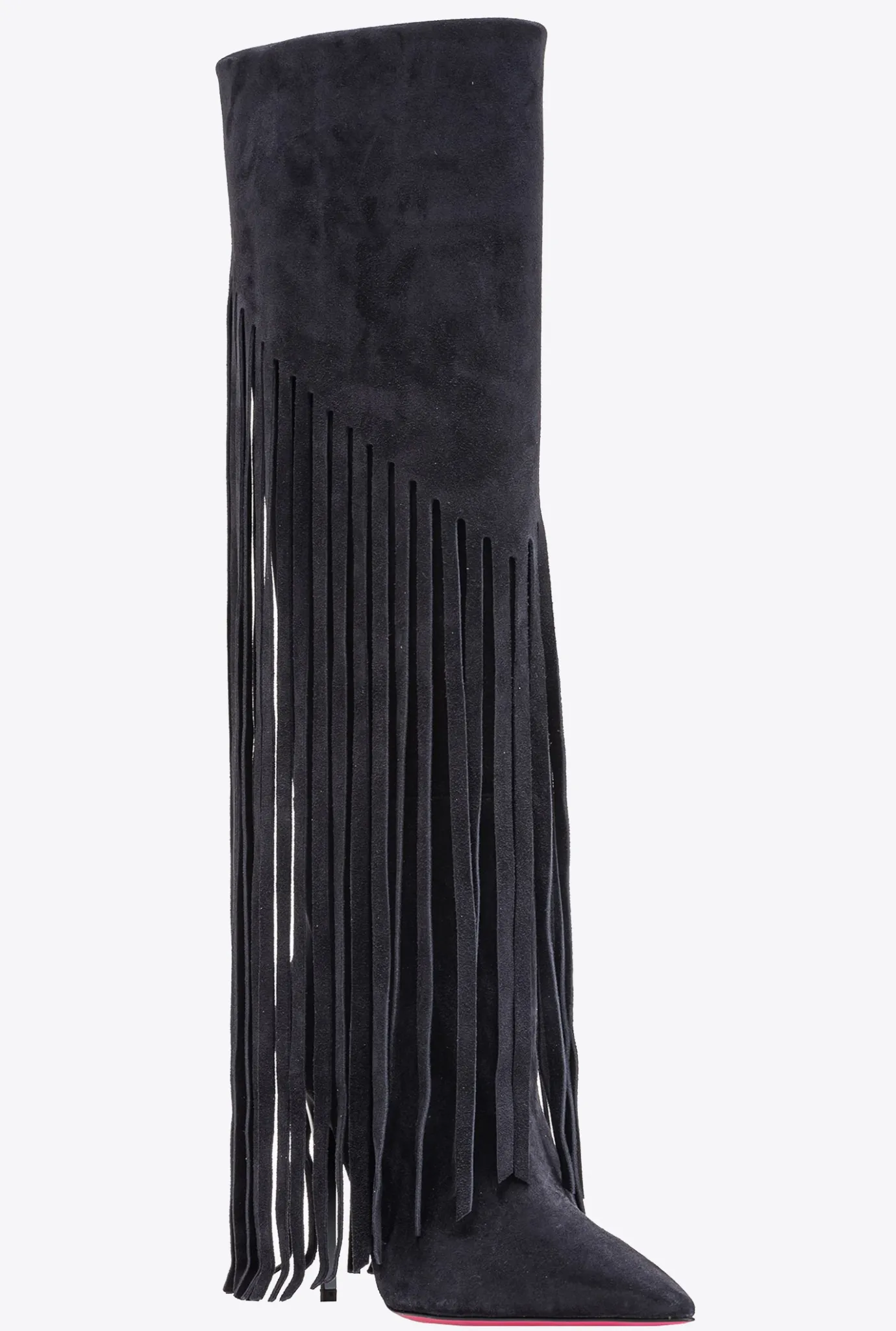 Chaussures|PINKO Bottes En Daim A Franges Noir Limousine