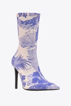 Chaussures|PINKO Bottines En Maille Imprimee Violet/Nude