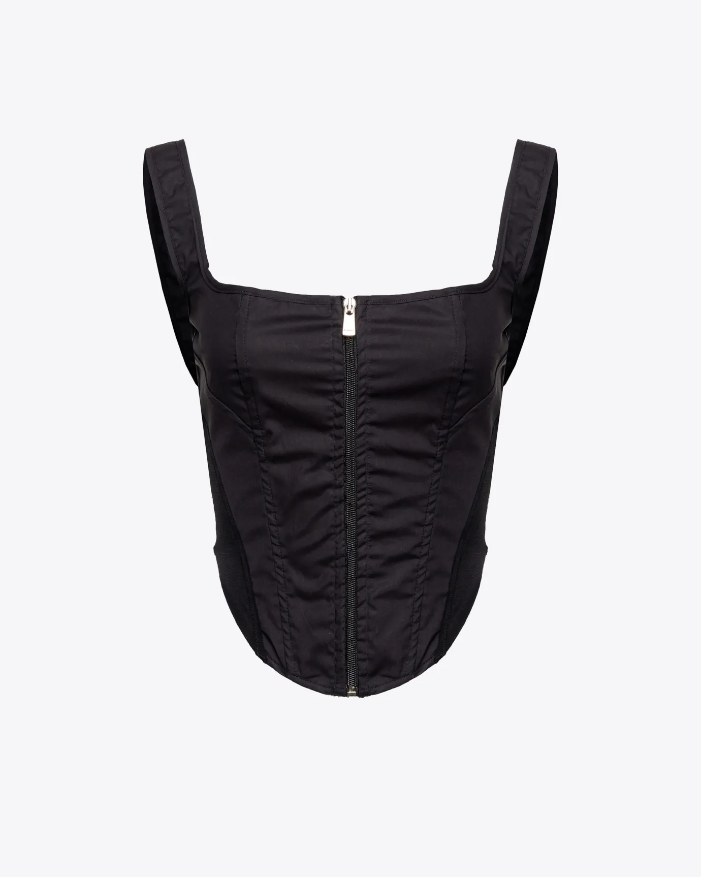 Topwear|PINKO Bustier En Popeline Noir Limousine