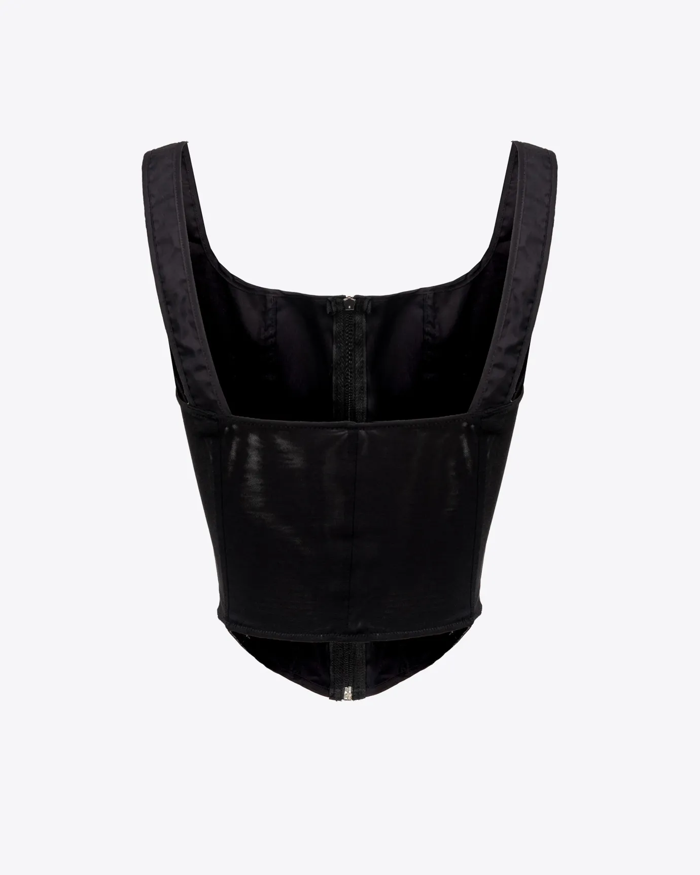 Topwear|PINKO Bustier En Popeline Noir Limousine