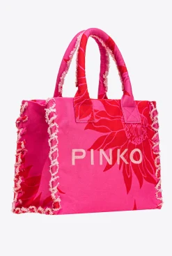 Sacs Cabas|PINKO Cabas De Plage Beach Rose/Rouge