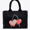 Sacs Cabas|PINKO Cabas De Plage Beach Noir Limousine