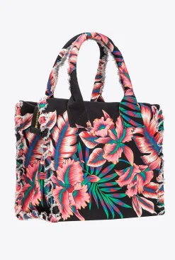 Sacs À Main|PINKO Cabas De Plage Beach Multi. Noir/Rouge