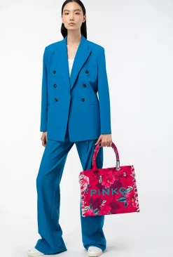 Sacs Cabas|PINKO Cabas De Plage Beach Multi.Fuchsia/Rose