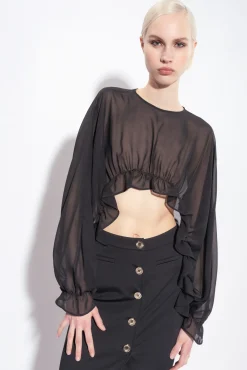 Autres Accessoires|PINKO Cache-Epaules A Volants Noir Limousine