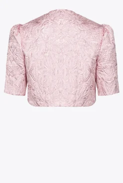 Vestes|PINKO Cache-Epaules En Jacquard Lame Brume Mauve