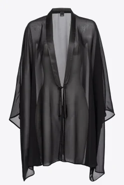 Autres Accessoires|PINKO Cache-Epaules En Mousseline Noir Limousine