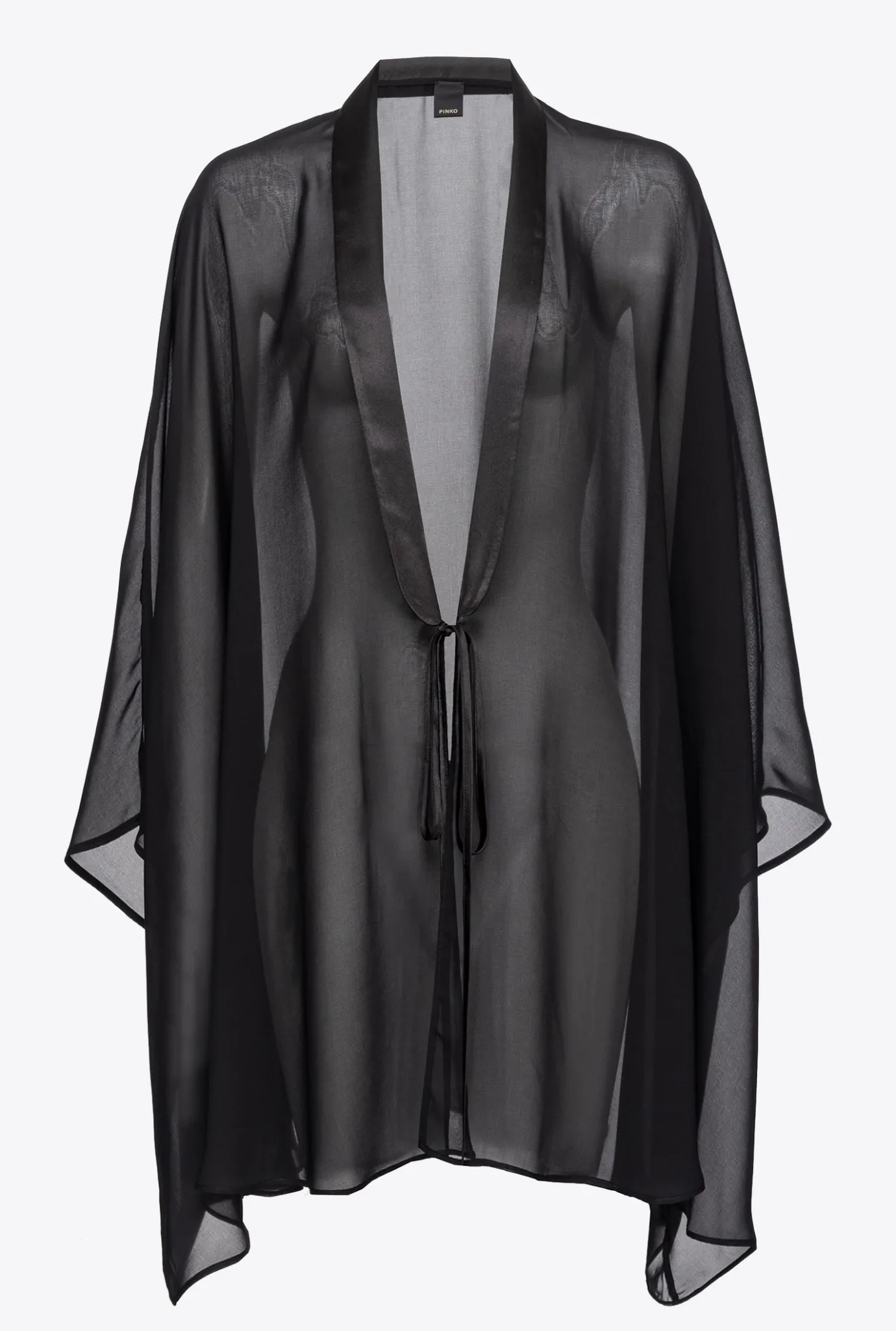 Autres Accessoires|PINKO Cache-Epaules En Mousseline Noir Limousine
