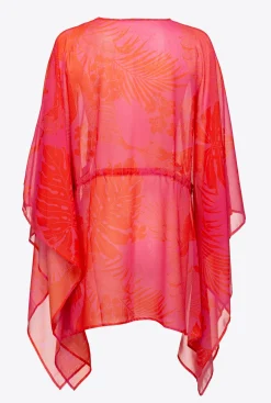 Maillots De Bain|PINKO Caftan A Imprime Floral Multicolore Rose/Orange