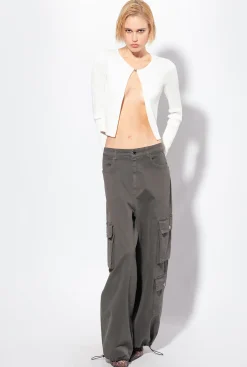 Pièces En Maille|PINKO Cardigan Bord A Bord Cotele Blanc Soie