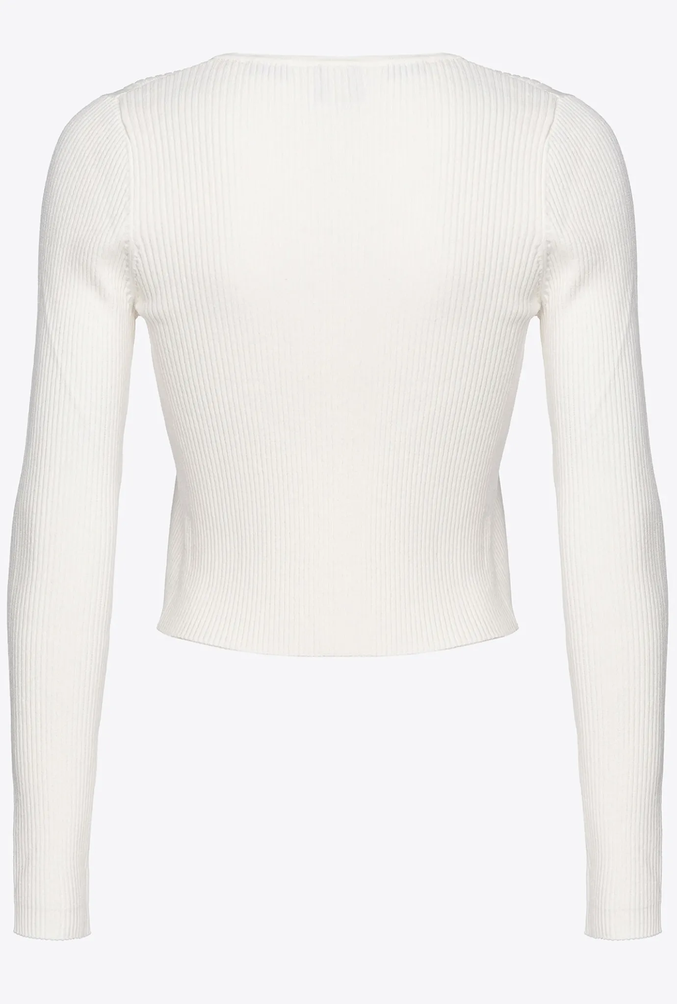 Pièces En Maille|PINKO Cardigan Bord A Bord Cotele Blanc Soie