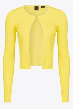 Pièces En Maille|PINKO Cardigan Bord A Bord Cotele Vert - Solfatare