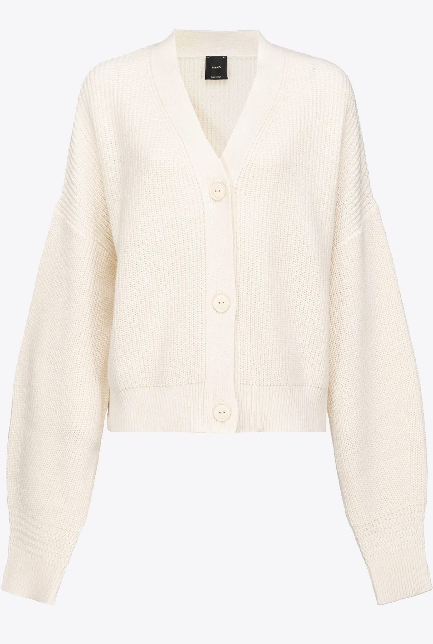 Pièces En Maille|PINKO Cardigan En Cotes Anglaises Rose Fume Blanc