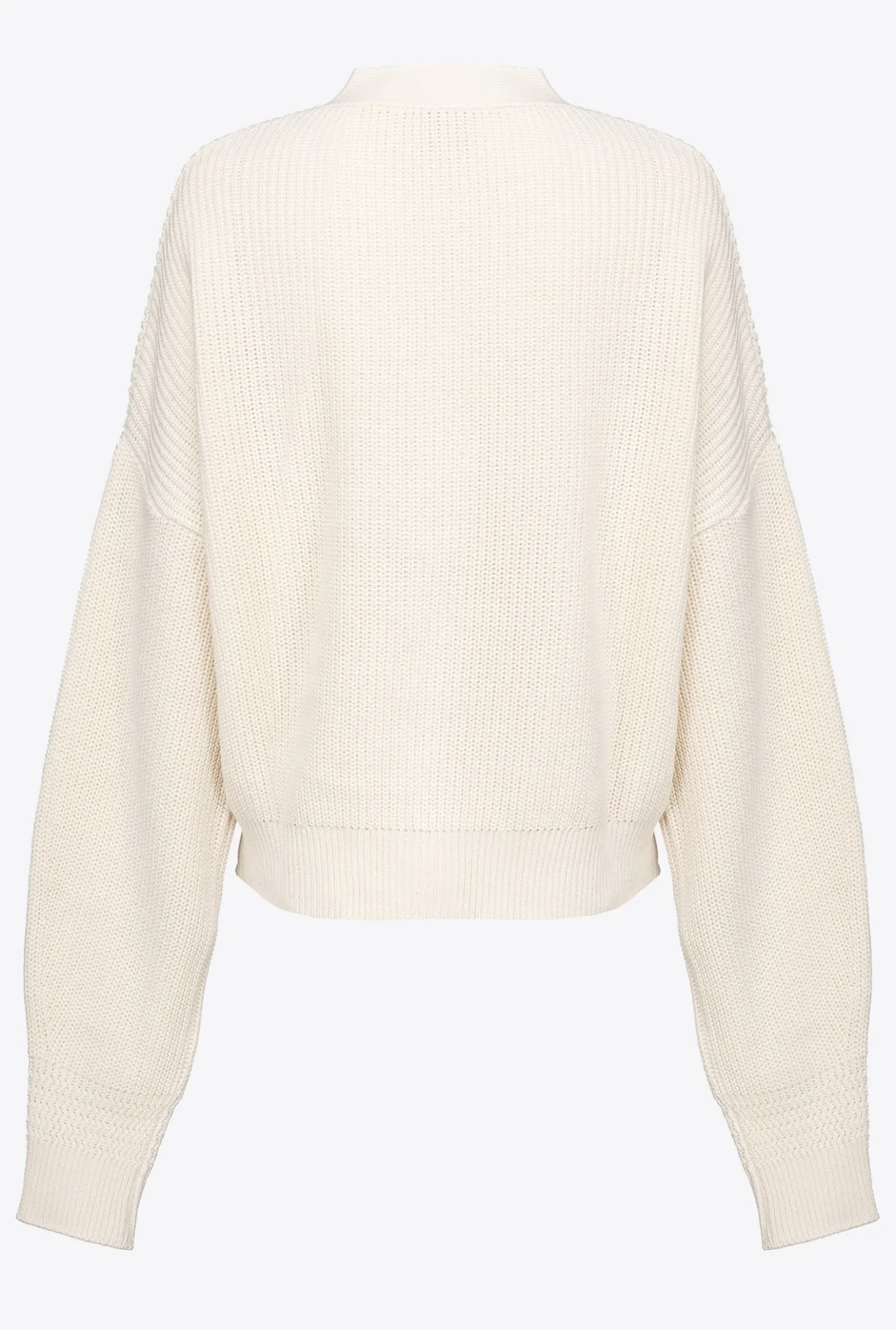 Pièces En Maille|PINKO Cardigan En Cotes Anglaises Rose Fume Blanc