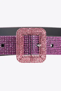 Ceintures|PINKO Ceinture Fine Avec Strass Aux Couleurs Degradees Fuchsia/Rose