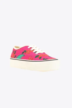 Chaussures|PINKO Chaussures De Skate A Imprime Floral Multicolore Fuchsia/Vert