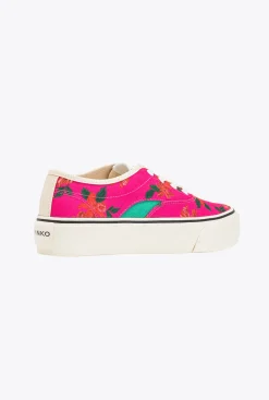 Chaussures|PINKO Chaussures De Skate A Imprime Floral Multicolore Fuchsia/Vert