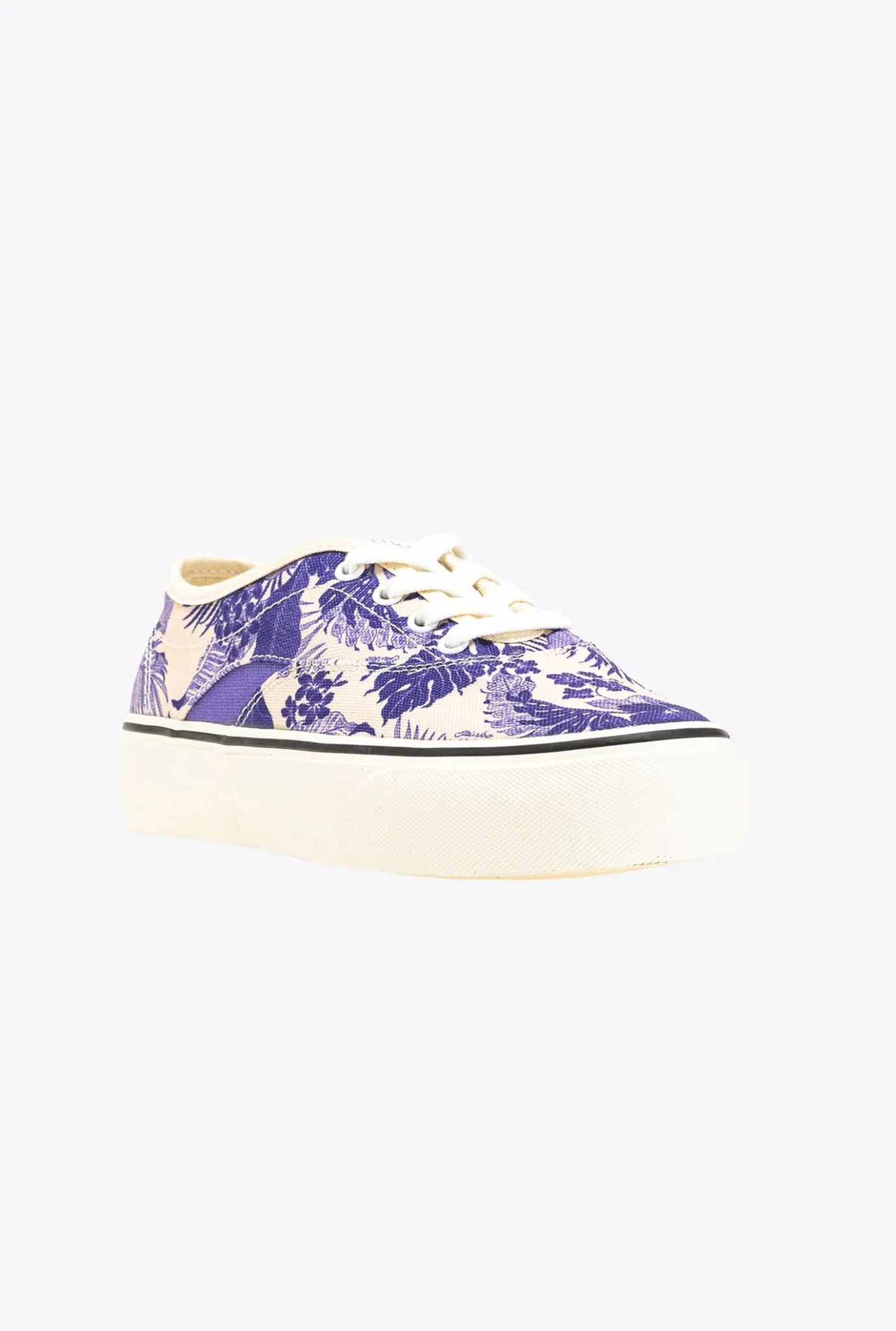 Chaussures|PINKO Chaussures De Skate A Imprime Floral Blanc/Violet