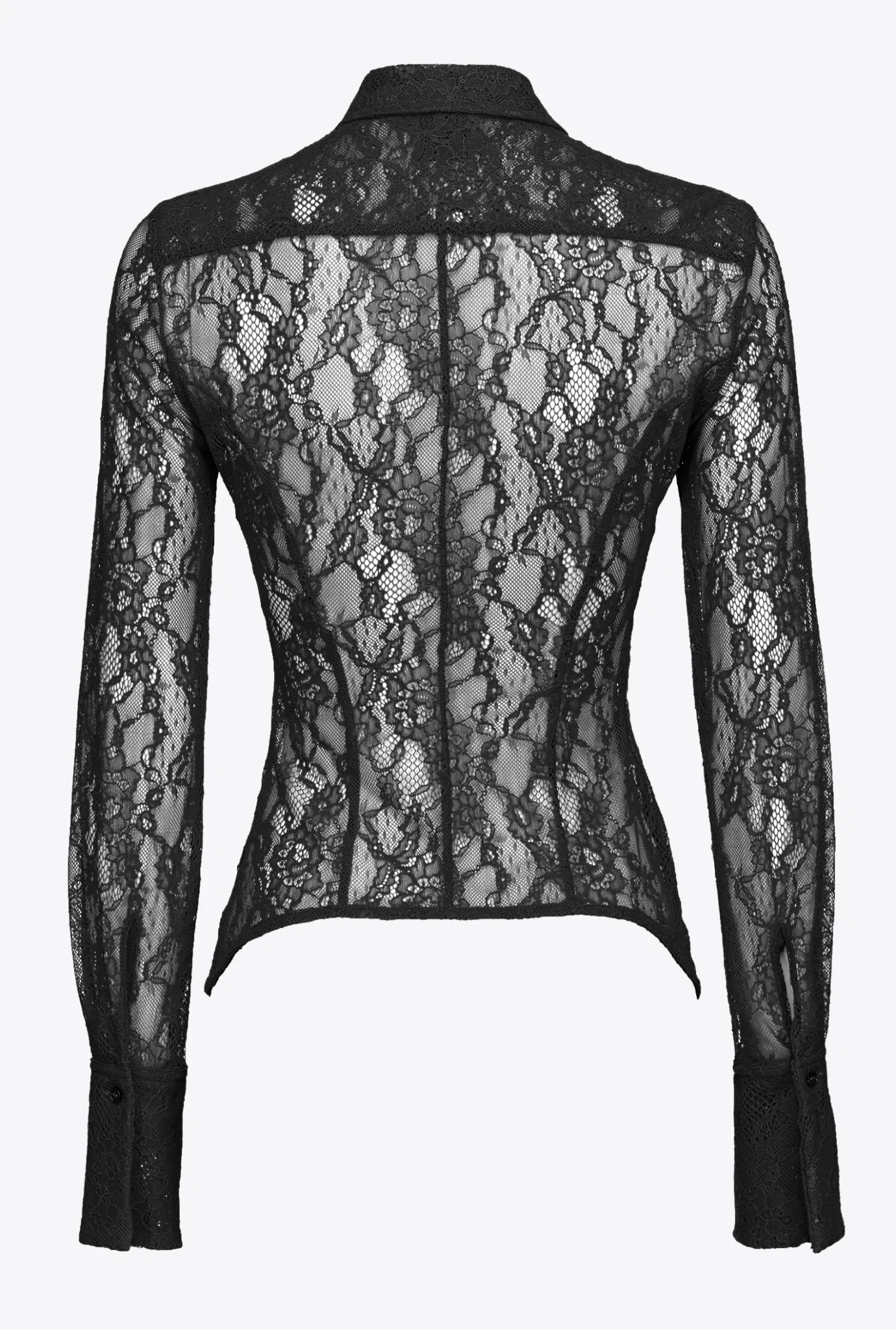 Chemises Et Blouses|PINKO Chemise En Dentelle Florale Noir Limousine