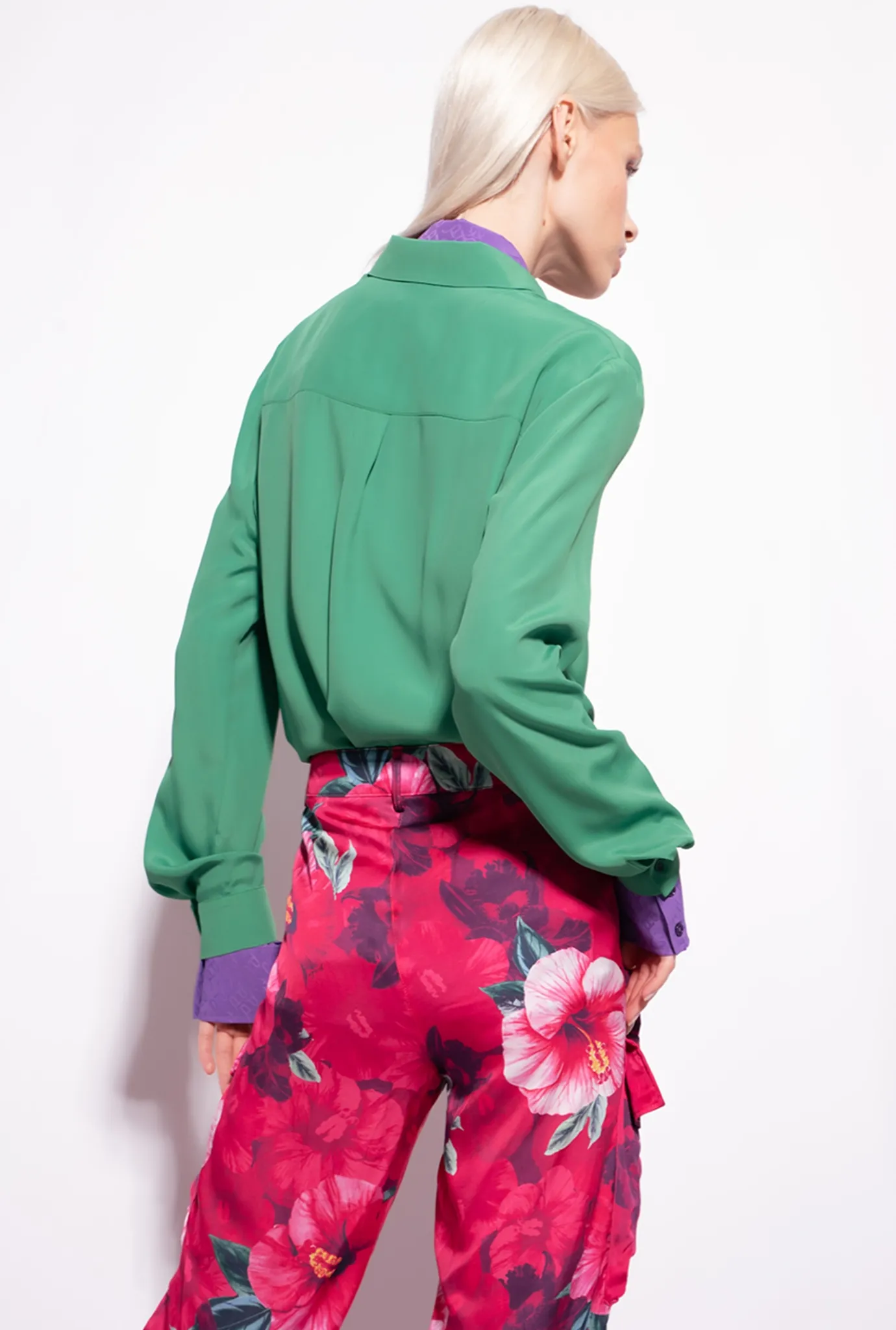 Chemises Et Blouses|PINKO Chemise En Soie Melangee A Poches Poitrine Amazonie