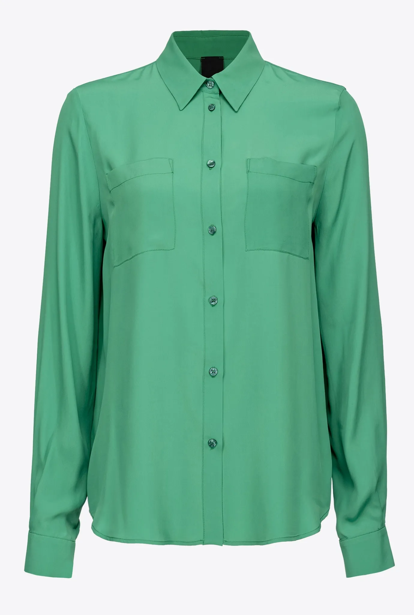Chemises Et Blouses|PINKO Chemise En Soie Melangee A Poches Poitrine Amazonie