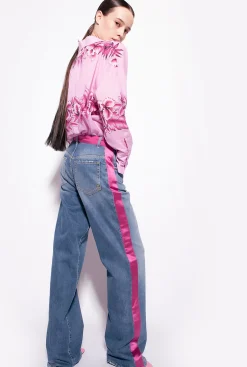 Chemises Et Blouses|PINKO Chemise Longue A Imprime Tropical Pluie Du Soir