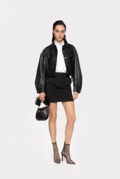 Chemises Et Blouses|PINKO Chemise Oversize Avec Broderie Blanc Brill.