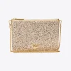Sacs De Soirée|PINKO Classic Flat Love Bag A Paillettes Or-Or Antique