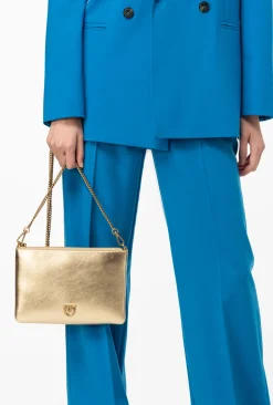 Sacs De Soirée|PINKO Classic Flat Love Bag Lame Or-Or Antique