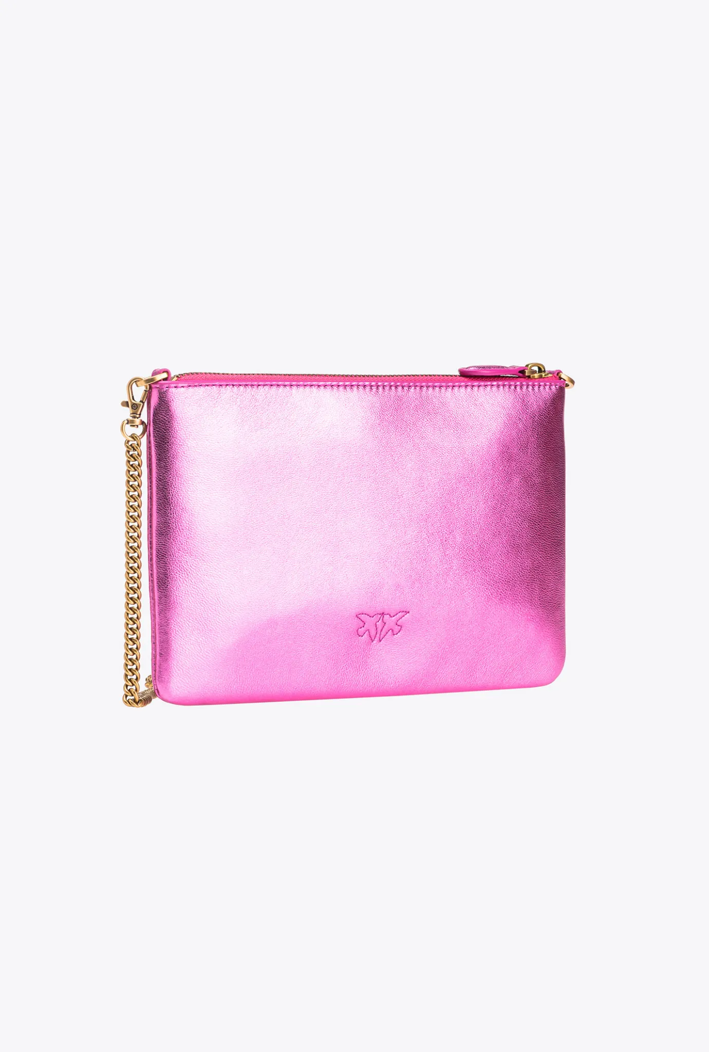 Sacs De Soirée|PINKO Classic Flat Love Bag Lame Rose Pinko-Or Antique