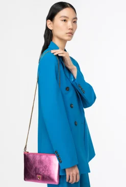 Sacs De Soirée|PINKO Classic Flat Love Bag Lame Rose Pinko-Or Antique