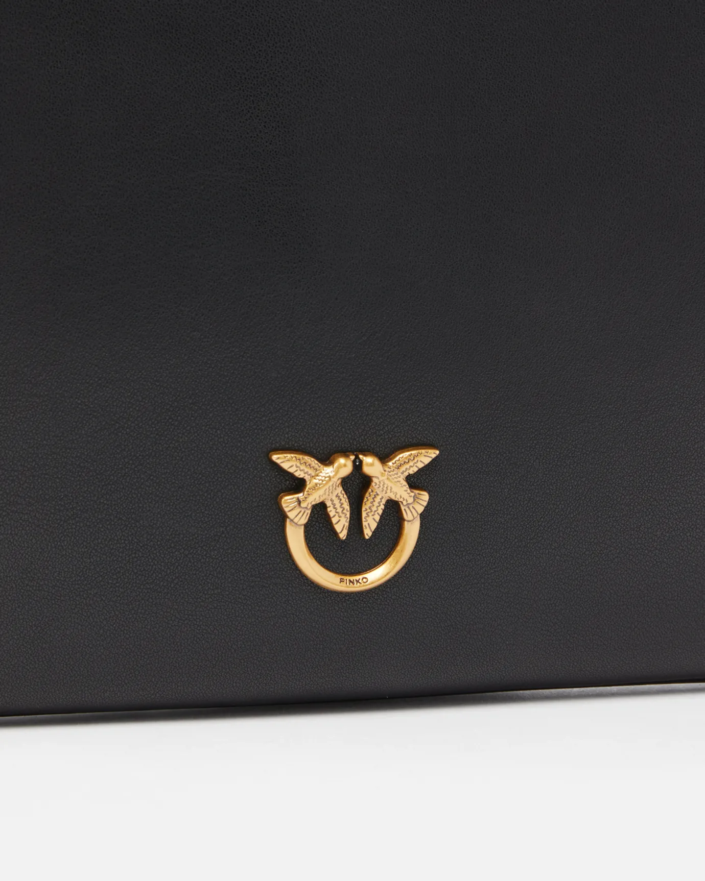 Sacs À Bandoulière|PINKO Classic Flat Love Bag Simply Noir-Vieil Or