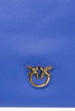Sacs À Bandoulière|PINKO Classic Flat Love Bag Simply Bleu Corse-Or Antique