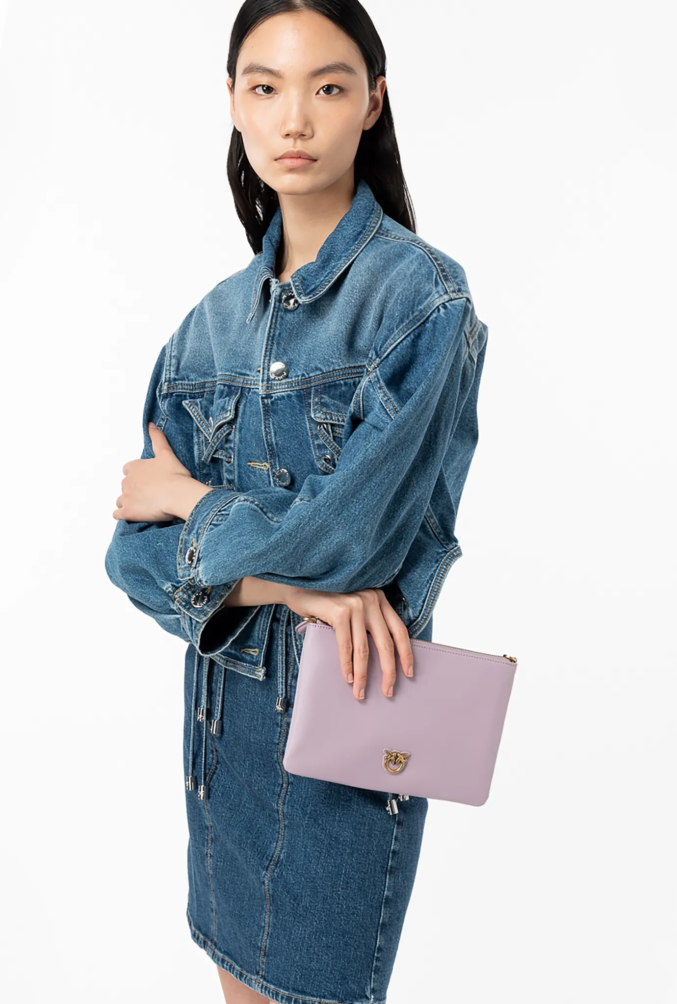Sacs À Bandoulière|PINKO Classic Flat Love Bag Simply Iris-Or Antique