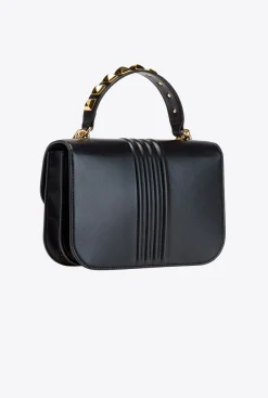 Sacs À Main|PINKO Classic Love Bag Bell Cloute A Boucle Bicolore Noir Limousine-Or Brillant