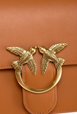Sacs À Bandoulière|PINKO Classic Love Bag Bell Simply Cognac-Or Antique