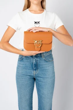 Sacs À Bandoulière|PINKO Classic Love Bag Bell Simply Cognac-Or Antique