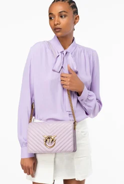 Sacs À Bandoulière|PINKO Classic Love Bag Click Chevron Iris-Or Antique