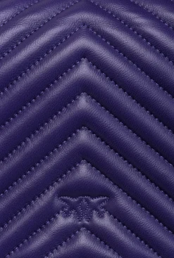 Sacs À Bandoulière|PINKO Classic Love Bag Click Chevron Violet Frangipanier-Or Antique