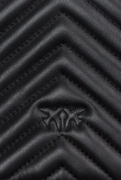 Sacs À Bandoulière|PINKO Classic Love Bag Click Chevron Noir-Vieil Or