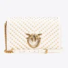 Sacs À Bandoulière|PINKO Classic Love Bag Click Chevron Studs Blanc+Blanc-Or Antique