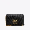 Sacs À Bandoulière|PINKO Classic Love Bag Click Chevron Noir-Vieil Or