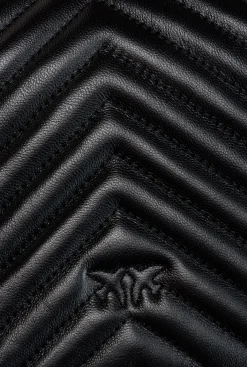 Sacs À Bandoulière|PINKO Classic Love Bag Click Chevron Noir-Vieil Or