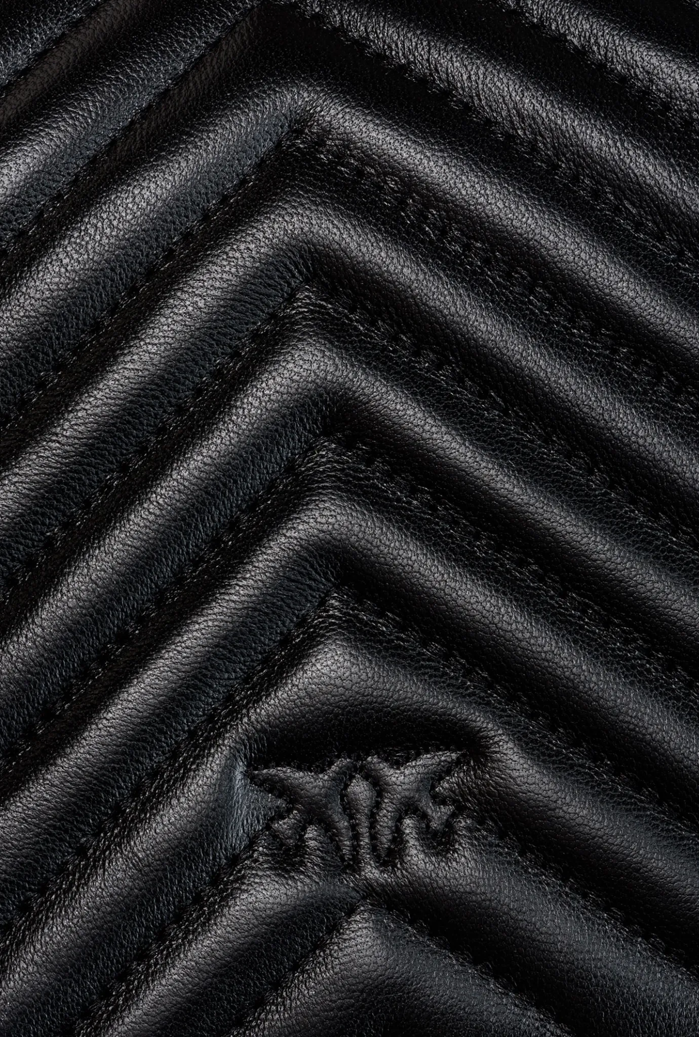 Sacs À Bandoulière|PINKO Classic Love Bag Click Chevron Noir-Vieil Or